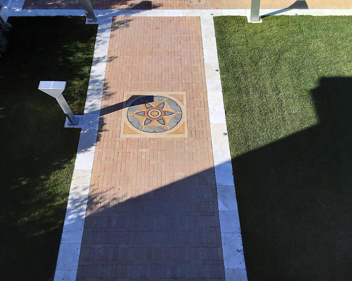 Estense pavimentazione giardino villa romana